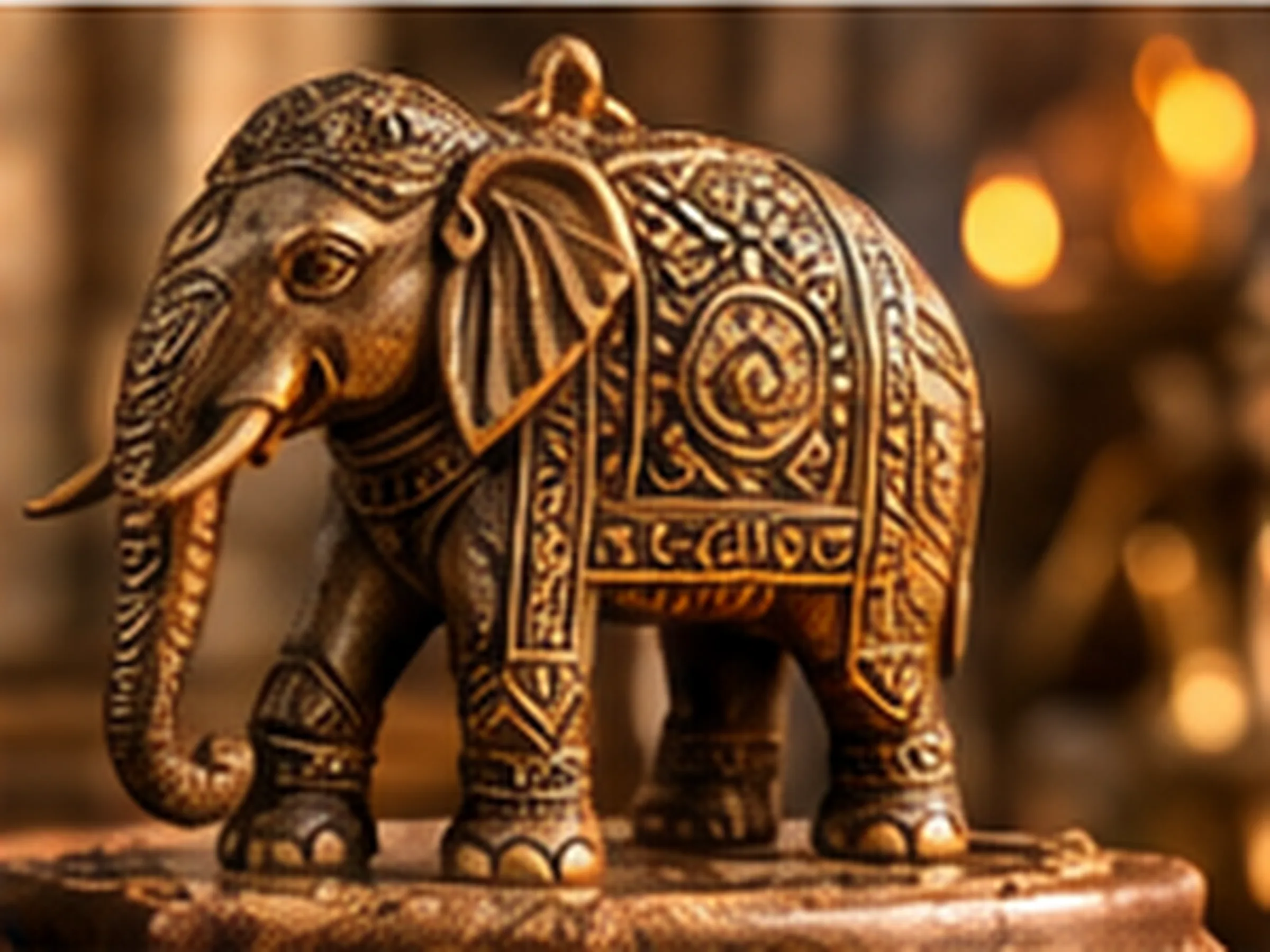 Handcrafted Indian elephant decor