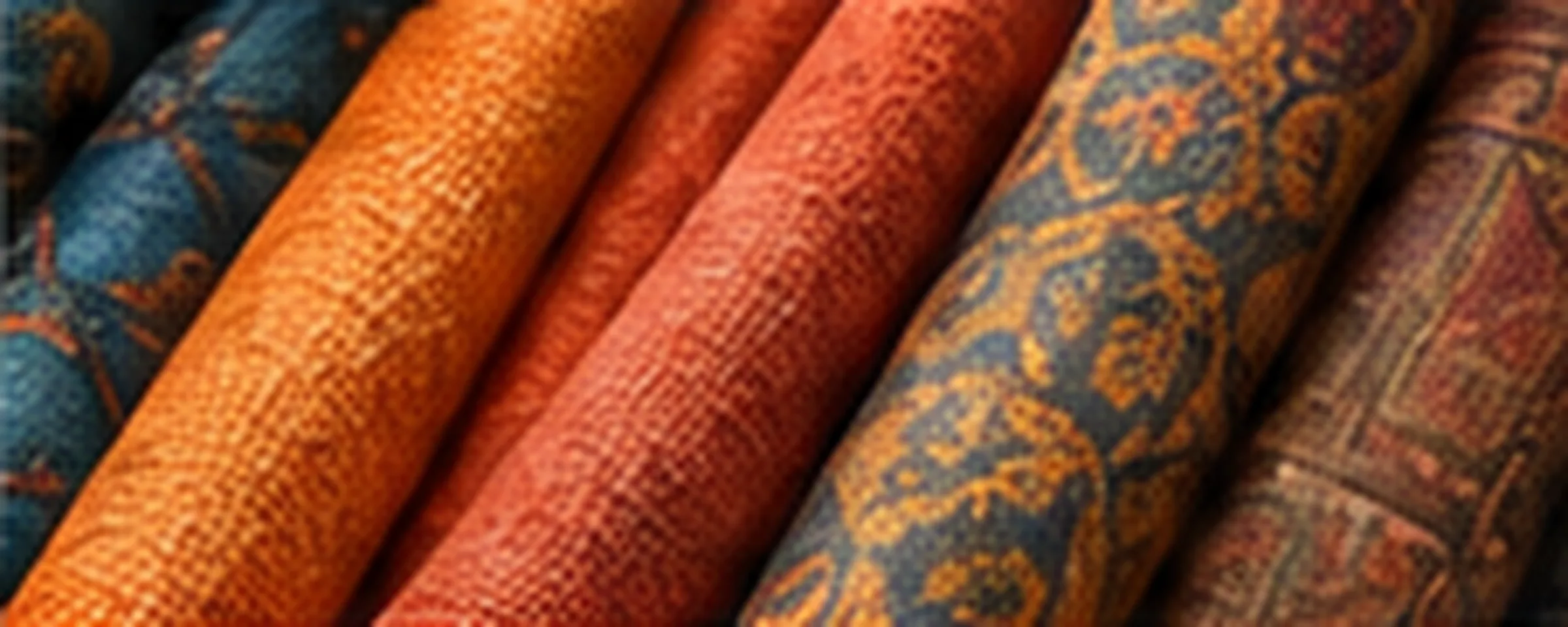 Close-up of woven Indian textiles